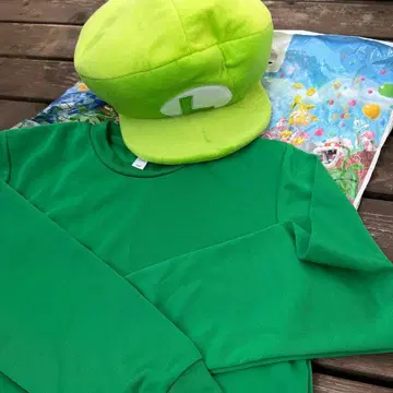 유니버셜 USJ 루이지 모자 롱 T 덤 포함 머리띠