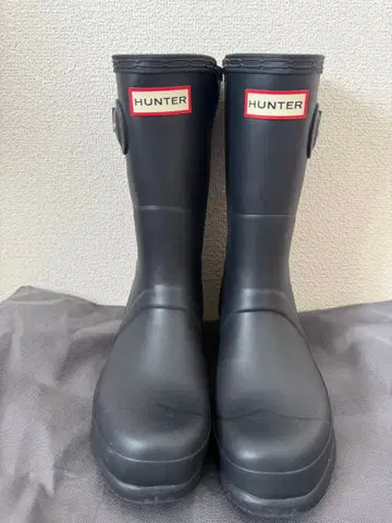 [ 중고품 ] 사이즈 6 HUNTER 블랙 숏 레인부츠