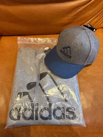 adidas 그레이 캡 후드티 세트