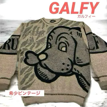 레트로 구제 의류 GALFY 갈피 남성용 CRUTC 니트 남성 L 베이지