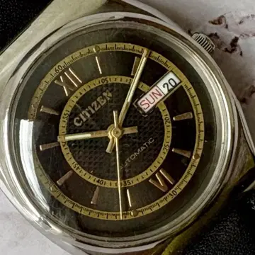 시티즌 오버홀 완료 데이데이트 자동 빈티지 70년대 블랙
