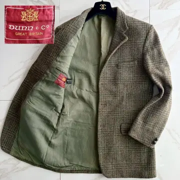 60s 초레어 Dunn&Co 해리스 트위드 테일러드 자켓 호두