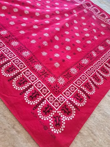 반다나 패스트 컬러 빨간색 FAST COLOR 타이거 마크 50년대