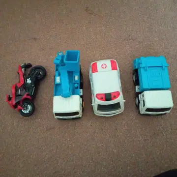 미니카 세트 4대 구급차 바이크