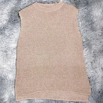 SENSEOFPLACE [ F ] 슬리브리스 니트 베이지 프리 사이즈