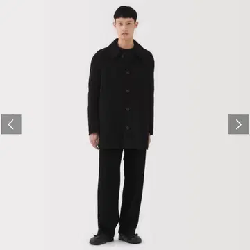 신사 캐시미어 혼방 숏 스텐카라 코트 무인양품