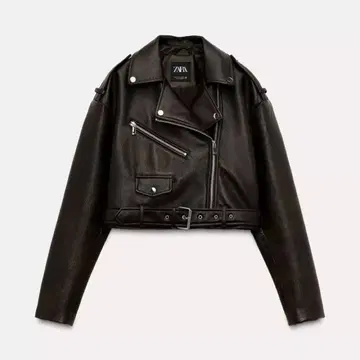 ZARA 라이더스 바이커 자켓 브라운 S