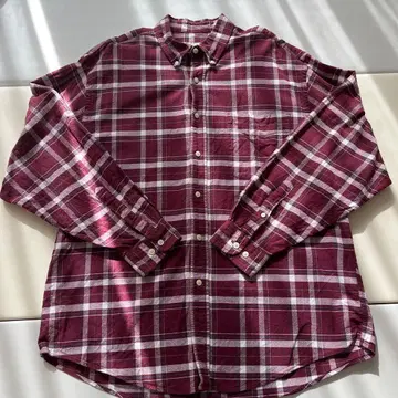 Eddie Bauer 체크 무늬 플란넬 셔츠 두꺼운 원단