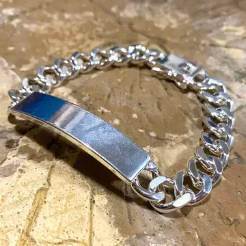 ID 플레이트 키헤이 실버 925 팔찌 체인 실버 w158