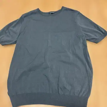 30/70 트렌타세탄타 크루넥 반팔 니트 48 블루 계열