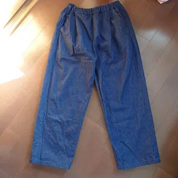 Cion 데님 턱 와이드 팬츠