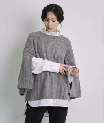 새상품급 Cadune 케이프 니트 셔츠 SET