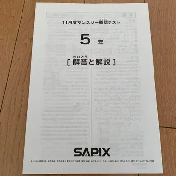 SAPIX 5년 11월 먼슬리
