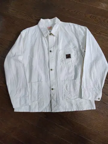 Hilo Railroad Company 커버올 화이트 40 사이즈