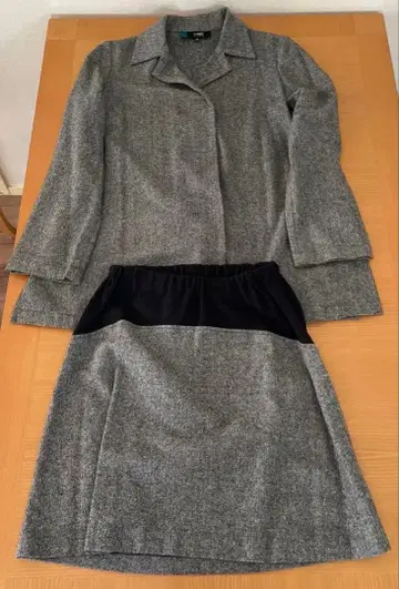 임산부 그레이 울 혼방 셋업