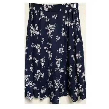 패뷸러스 앙제 꽃무늬 스커트 네이비