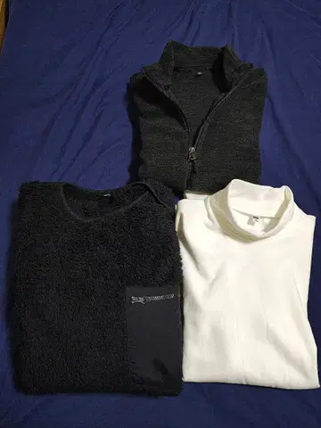 UNIQLO XL 플리스 트레이닝복 상의 자켓 3종 세트