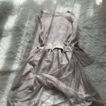 새상품급 OPAQUE.CLIP 롱 원피스 자수 튤 롱 원피스