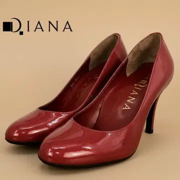 DIANA 와인 에나멜 펌프스 힐 8cm 22cm 여성용