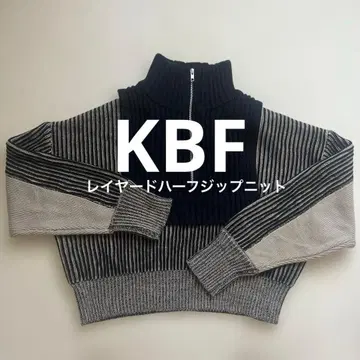 [새상품급] KBF* 레이어드 하프 지퍼 니트
