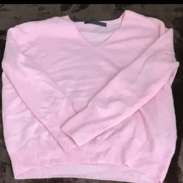Spick & Span 핑크 V넥 니트