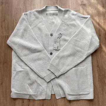 muji labo 울 미들 게이지 V넥 가디건 L-XL 베이지