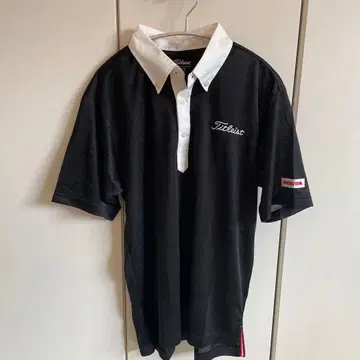 Titleist 블랙 피케 셔츠 LL 사이즈