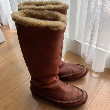 CAMPER 퍼 포함 롱 부츠 브라운 사이즈 36 23cm