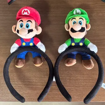 슈퍼 마리오 머리띠 USJ 유니버셜 마리오 루이지 커플 세트