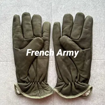 프랑스군 그린 가죽 장갑 데드스탁 그린 밀리터리 레어