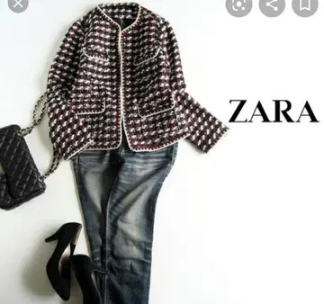 ZARA 노카라 트위드 자켓