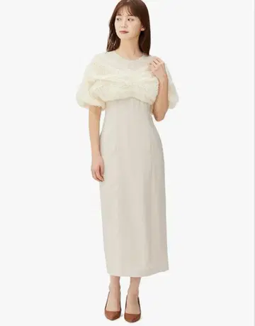 [ 새상품급 ] lilybrown 페더 쉬폰 레이어드 원피스