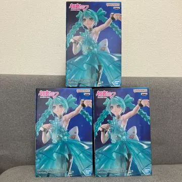 하츠네 미쿠 Clearluxe EmeraldGem 피규어 3세트