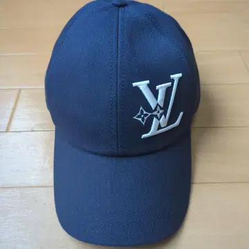 LV 로고 야구 모자 네이비