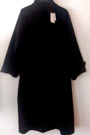 [ 미사용 새상품 ] 앤.노스탤지아 스탠드 카라 롱 코트 블랙