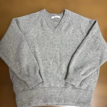 FRAMEWORK 그레이 V넥 니트 스웨터