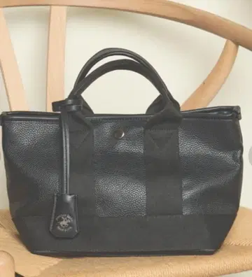 블랙 가죽 토트백 폴로 토트백