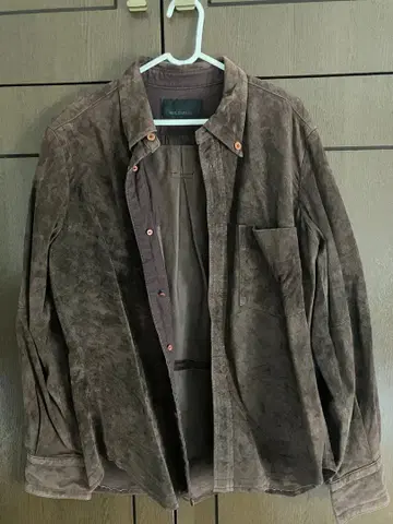 REAL LEATHER 브라운 돈피 가죽 자켓 L 사이즈