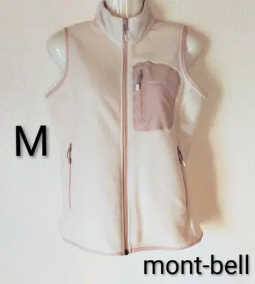 새상품 몽벨 크리마플러스 100 지퍼 베스트 핑크 레어 컬러 M