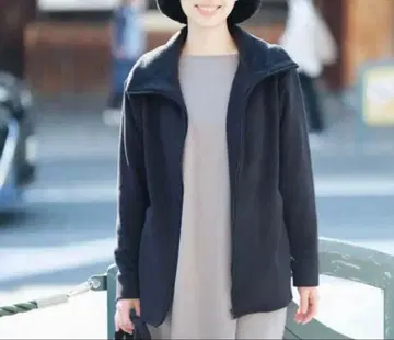 보아 안감 니트 하이넥 블루종 / 블랙 x SO-SU-U