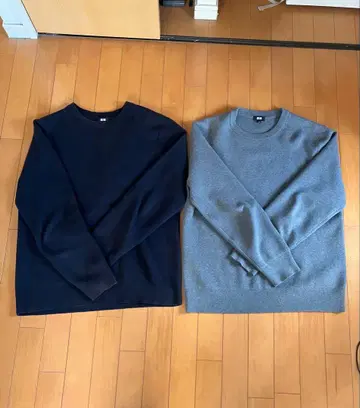 네이비 그레이 긴팔 스웨터 2세트