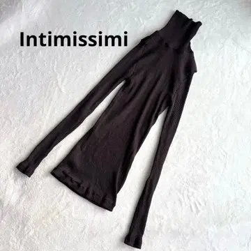 새상품급 Intimissimi 리브 터틀넥 스웨터 M 브라운