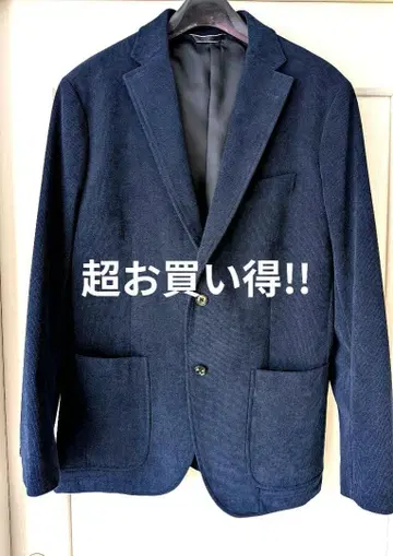 네이비 2버튼 코듀로이 자켓