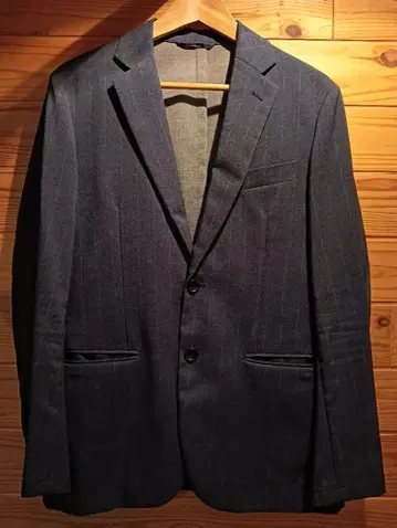 다크 블루 스트라이프 비즈니스 자켓 BEAMS