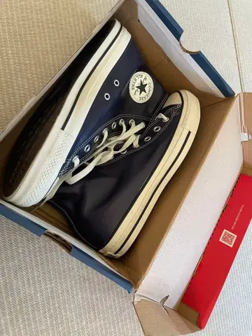 Converse 네이비 하이컷 스니커즈