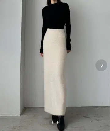 Louere 루엘레 샤기 니트 펜슬 스커트 S 사이즈