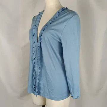 새상품 Laura Ashley 프릴 가디건 스카이블루 M-L B3852