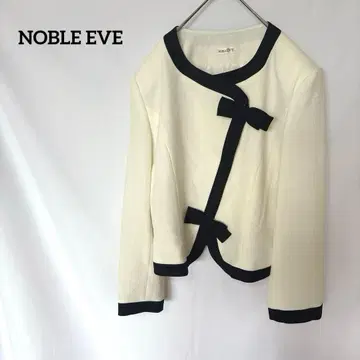 NOBLE EVE 노카라 자켓 XL 아이보리 리본 포함