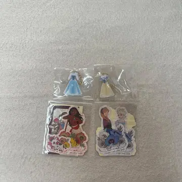 겨울왕국 모아나 아크릴 키링 2개 세트