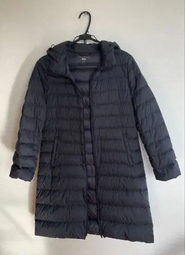 유니클로 울트라 라이트 롱 다운 코트 복조리 없음 블랙